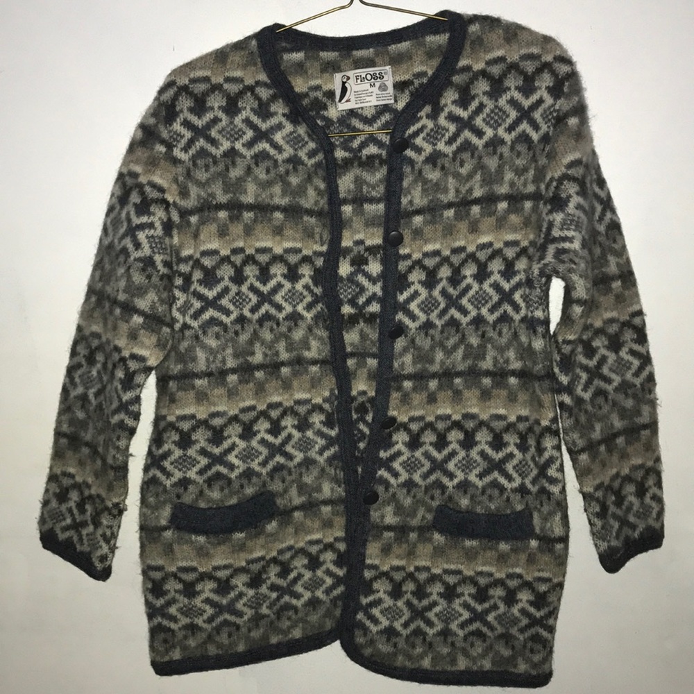 Icelandic Double Knit Virgin Wool Sweater Size M